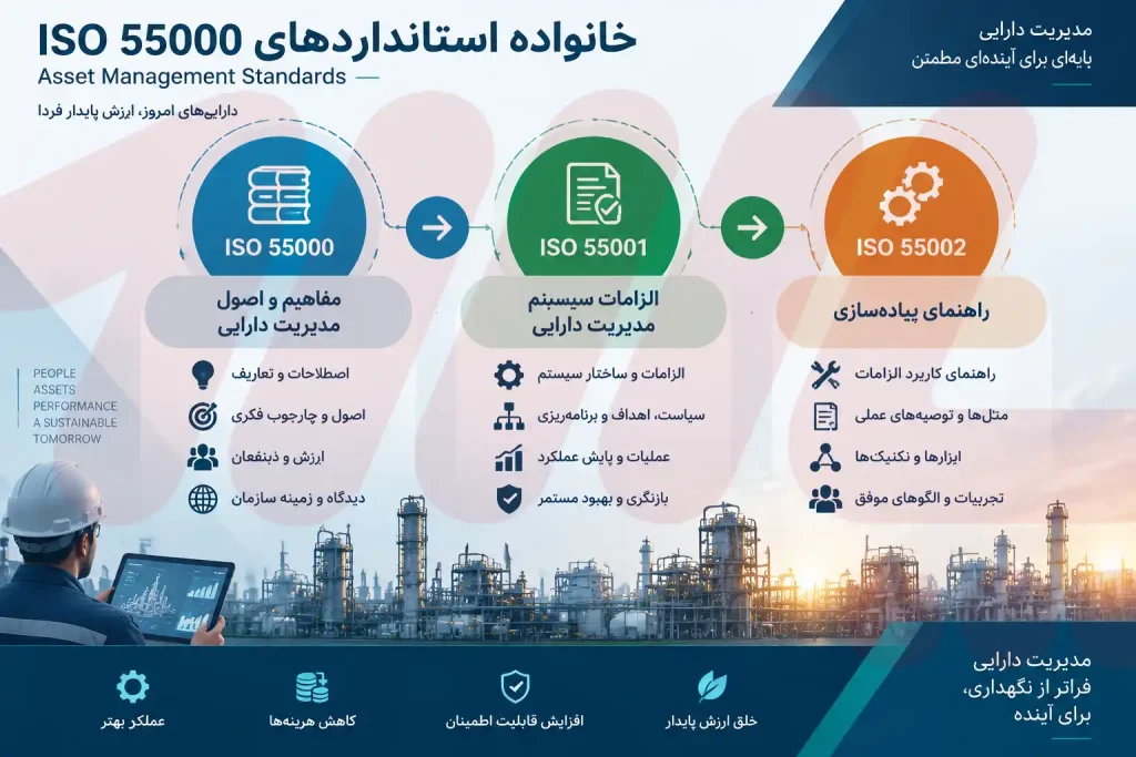 مقایسه استانداردهای ISO 55000 و ISO 55001 و ISO 55002