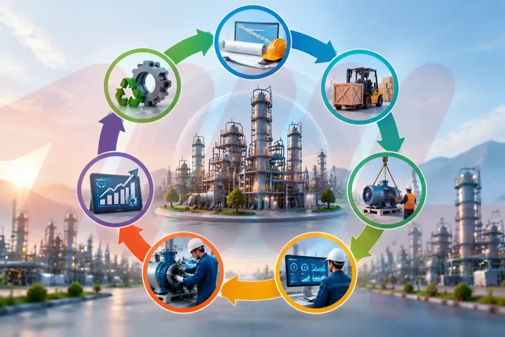 چرخه عمر دارایی فیزیکی در مدیریت دارایی ISO 55000